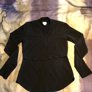Boob maternity wear nursing/breastfeeding long sleeve V neck